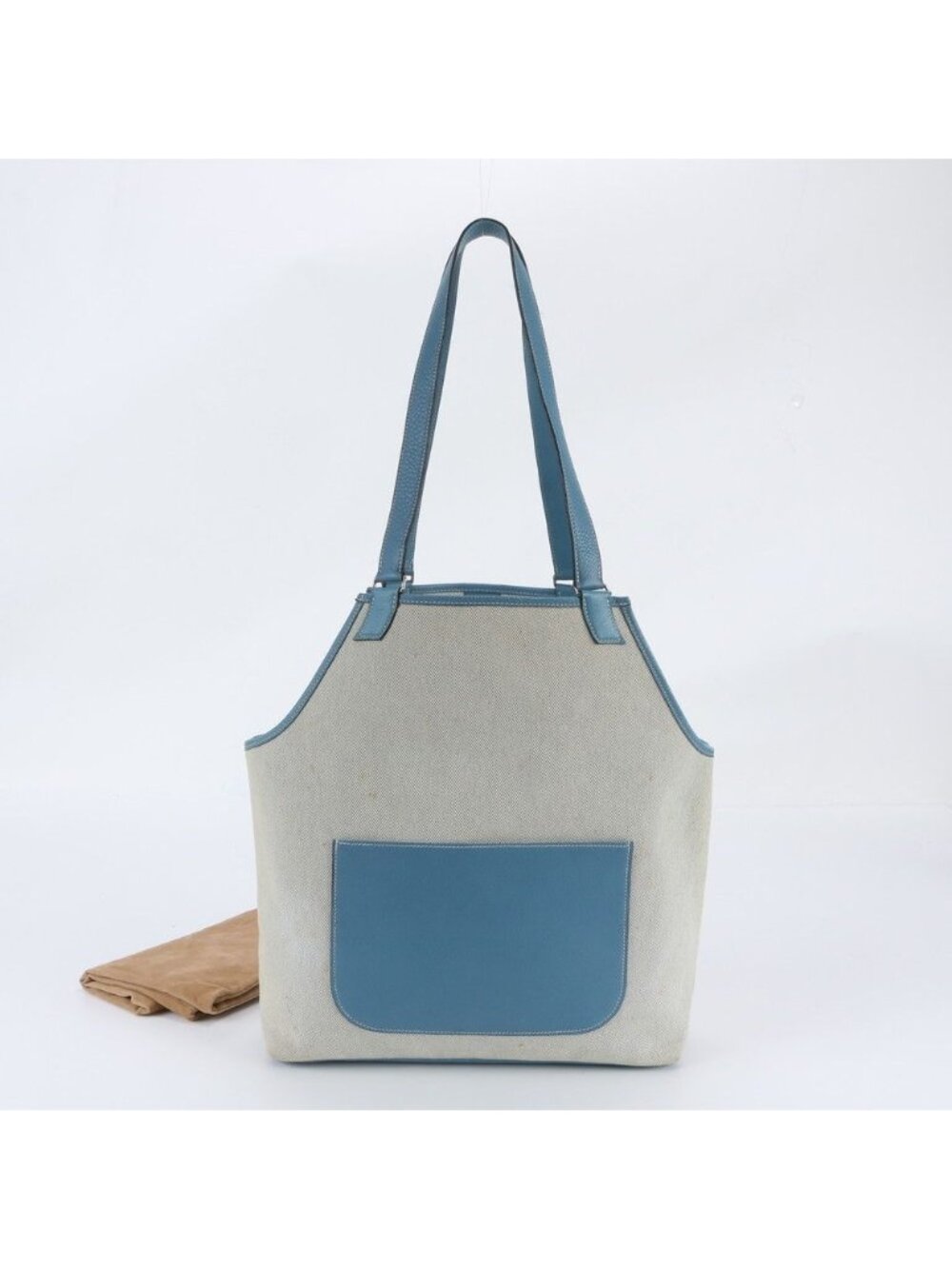 Hermes Giardinier PM Toile H Taurillon Clemence Tote Bag